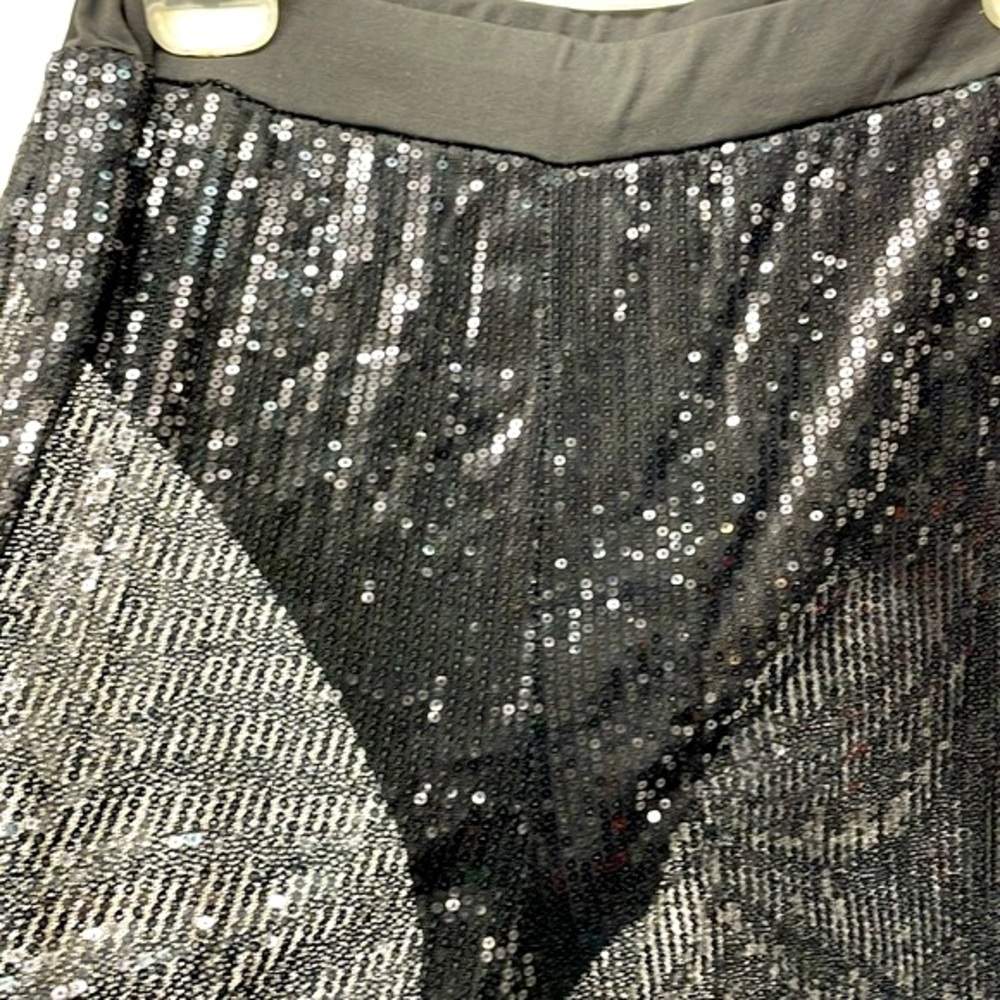 Black sequined see through panty lined pants suit ladies sz s - Picture 8 of 9
